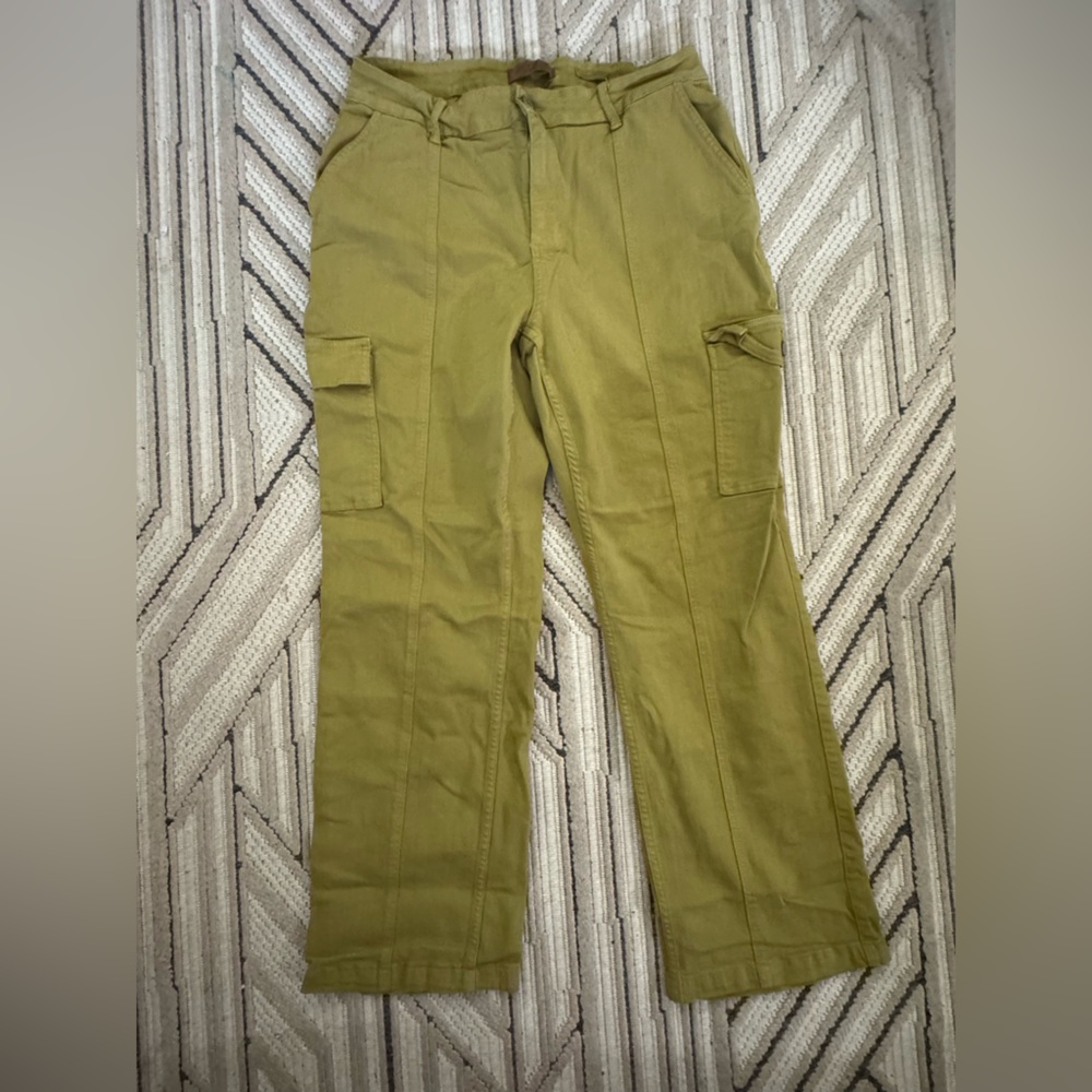 Judy Blue High Rise Matcha Straight Leg Cargo Jeans 18W EUC